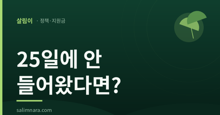 기초연금 지급일 2026 — 매월 25일 원칙과 환수되는 5가지 경우