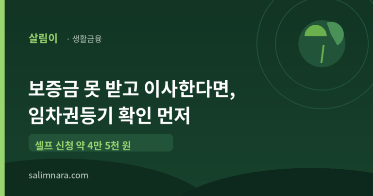 임차권등기명령 2026 — 신청 요건·서류·비용, 등기 확인 후 이사