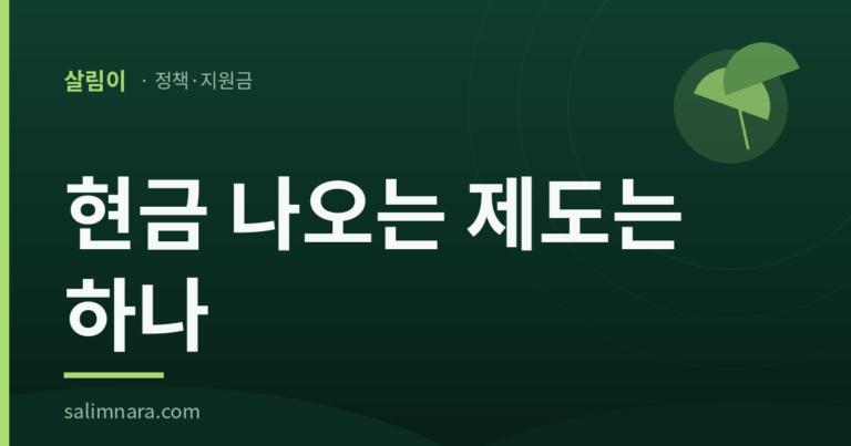 청년취업지원 2026 — 현금 나오는 제도는 하나 대표이미지