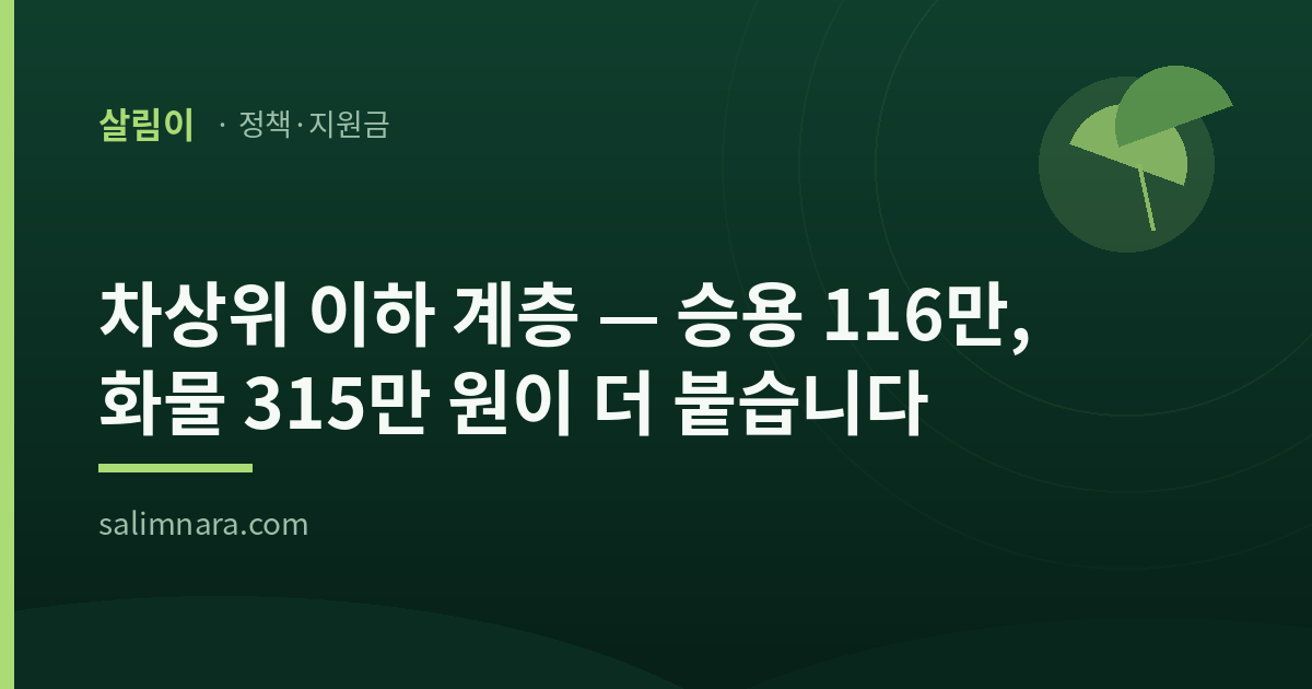 전기차 보조금 차상위계층 추가지원 대표 이미지