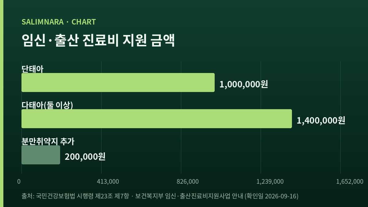 지원 금액 세 값을 나란히 놓은 가로 막대 도표