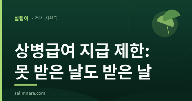 상병급여 지급 제한 대표 이미지