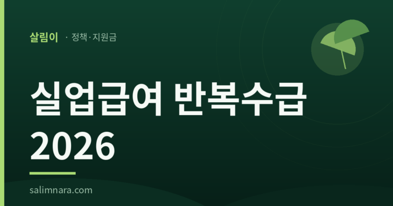 실업급여 반복수급 2026: 시행일이 서지 않으면 감액도 서지 않는다