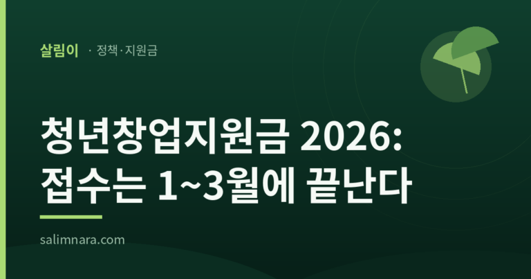 청년창업지원금 2026 대표 이미지