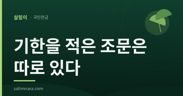 국민연금 추납: 기한은 신청한 달 바로 뒤 달 말일까지다